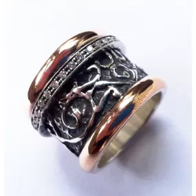 Fidget rings for women Israeli spinner rings Silver and gold Meditation Ring. Just for you.