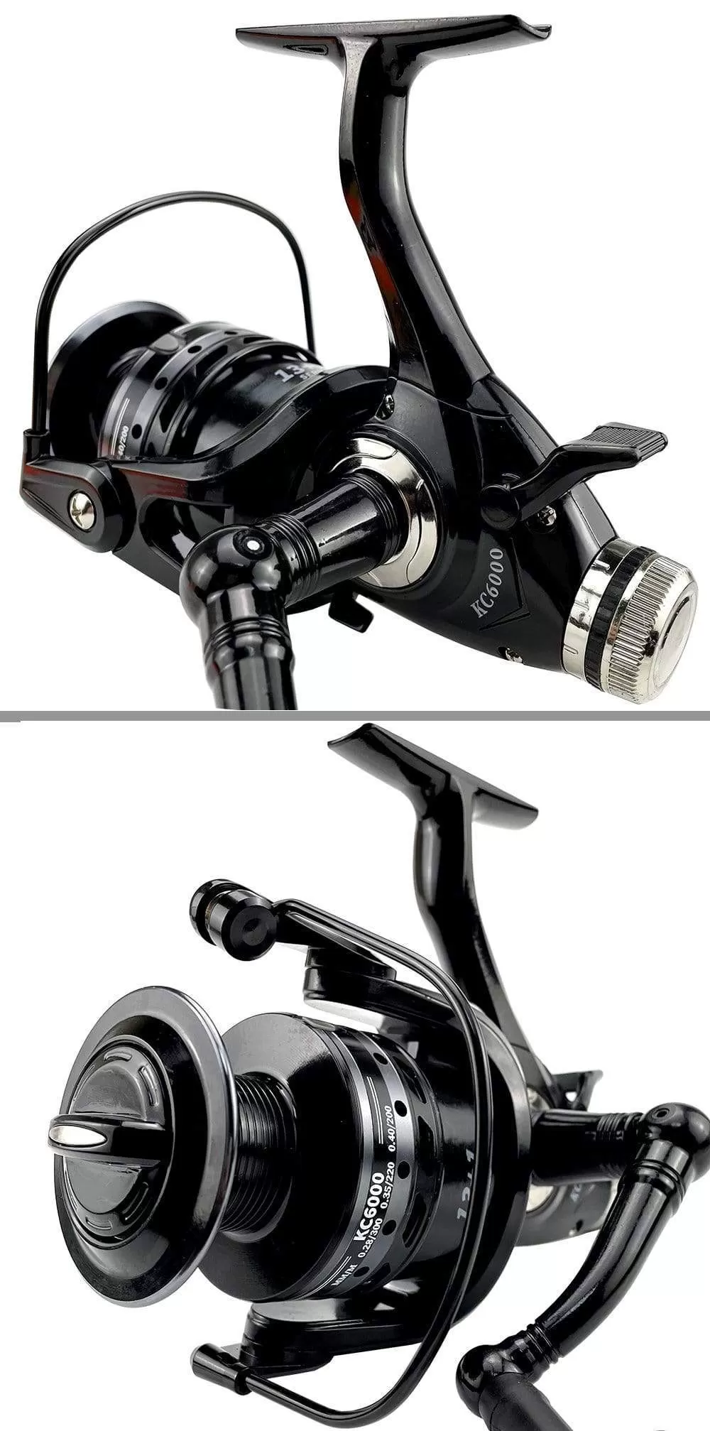 Fishing Reel Double Brake 5.2:1 High Speed Metal Spool Spinning Saltwater Carp Reel Fishing 3000-6000