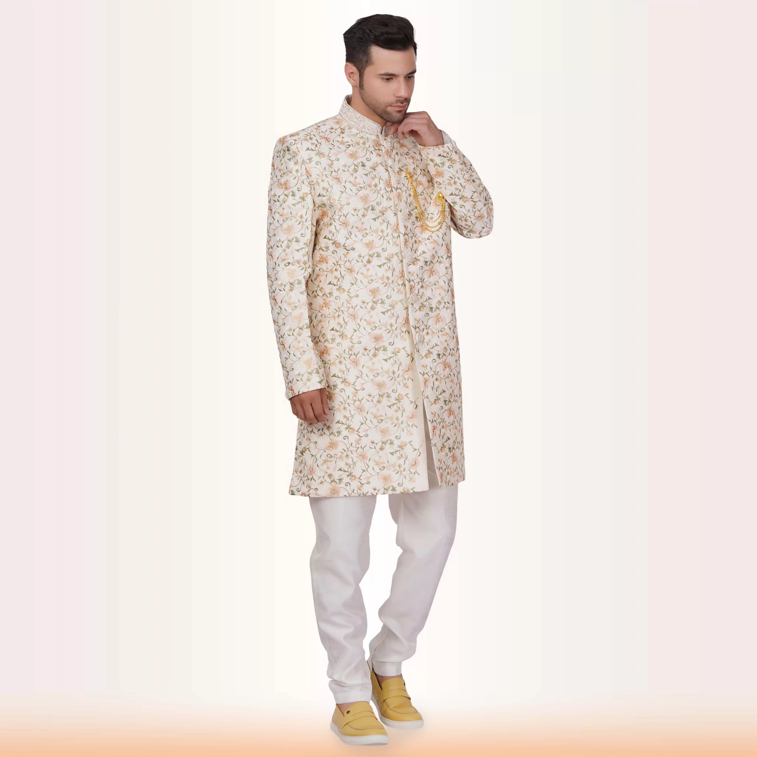 Fleur De Lis Sherwani for Men