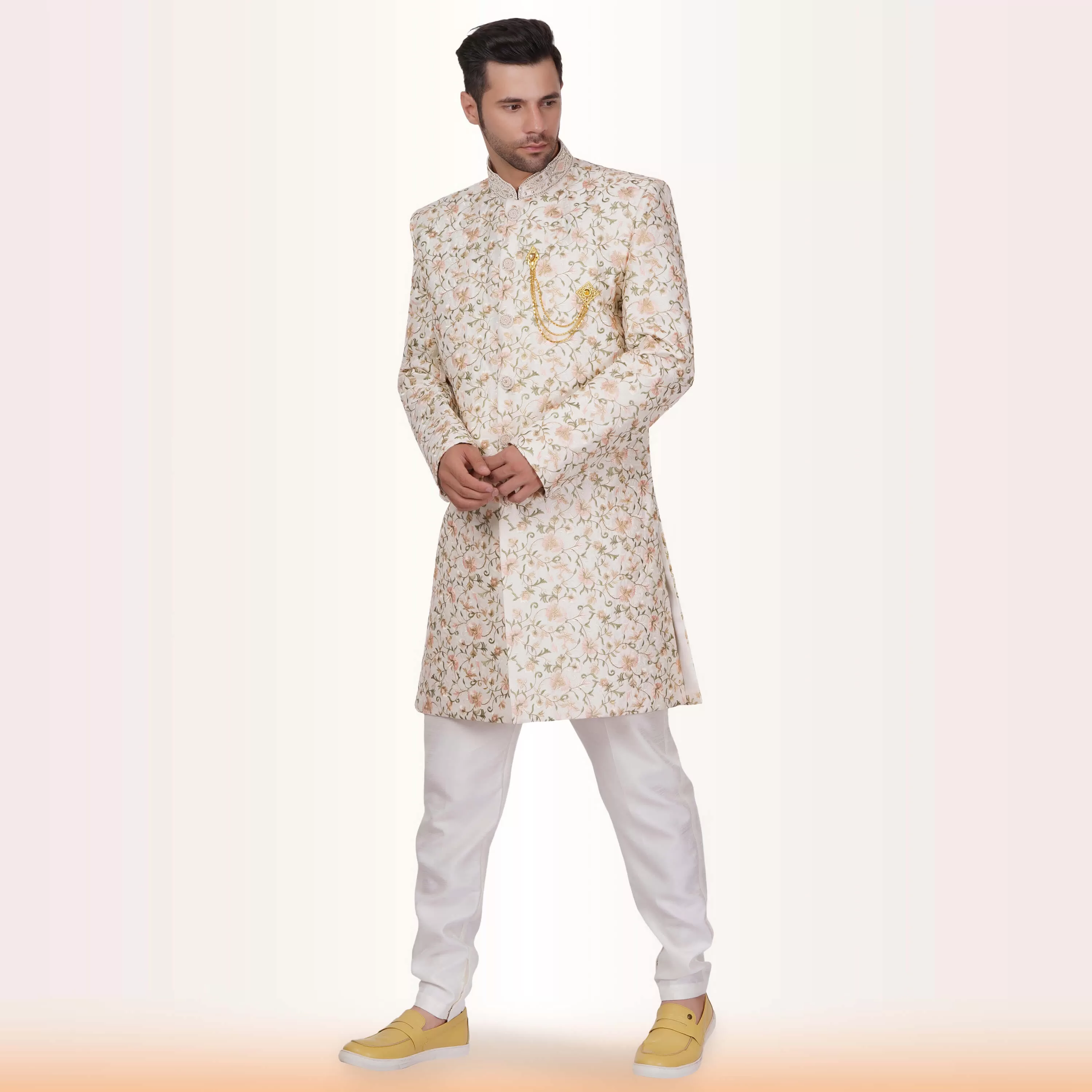 Fleur De Lis Sherwani for Men