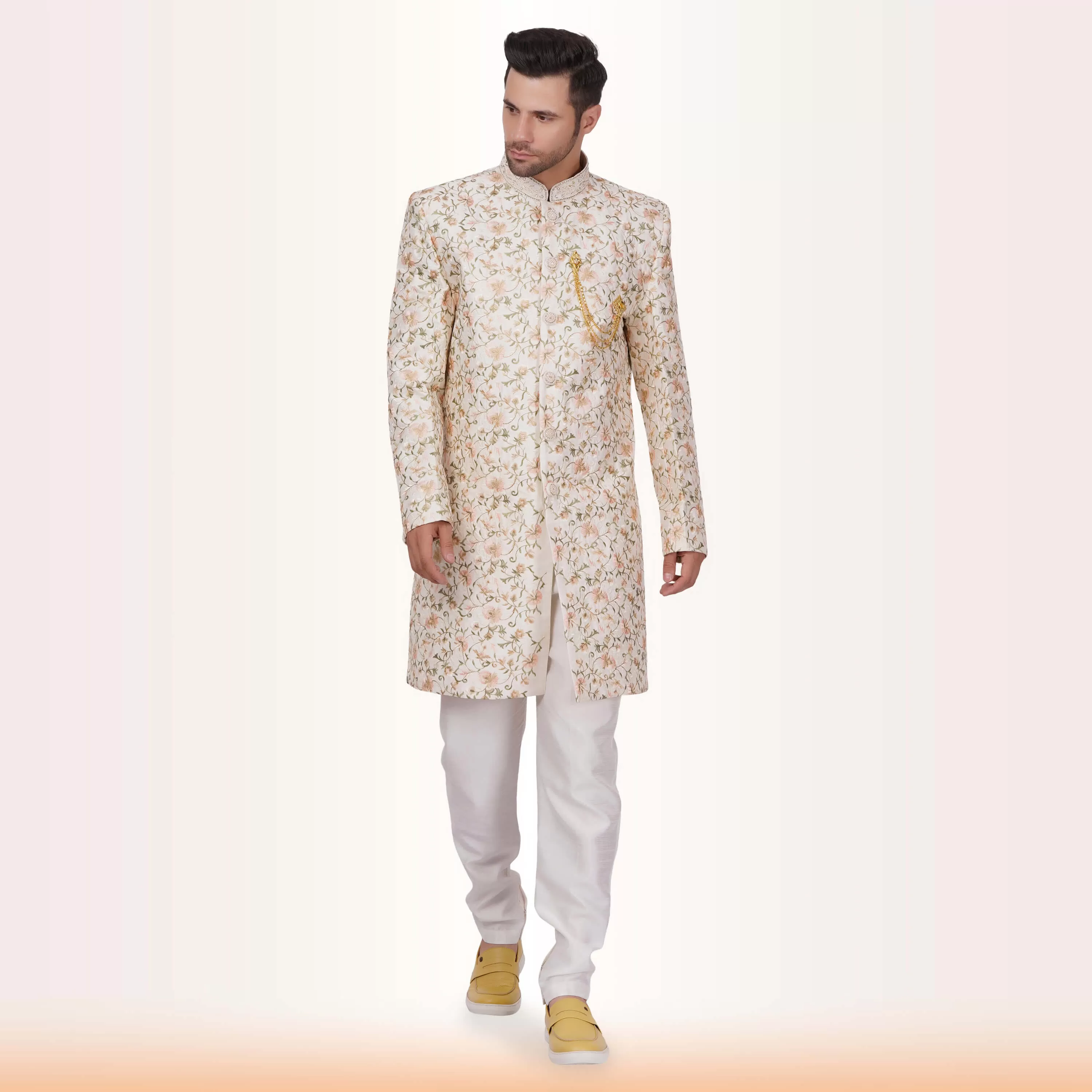 Fleur De Lis Sherwani for Men