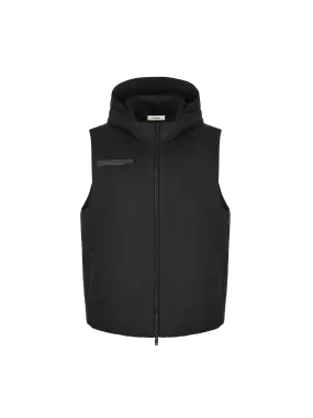 Flower-Warmth Padded Gilet—black