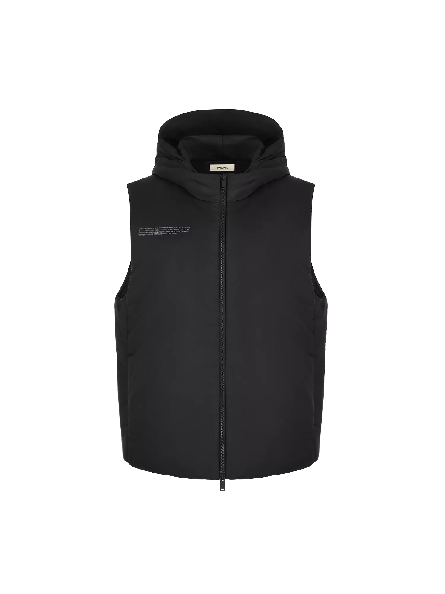 Flower-Warmth Padded Gilet—black