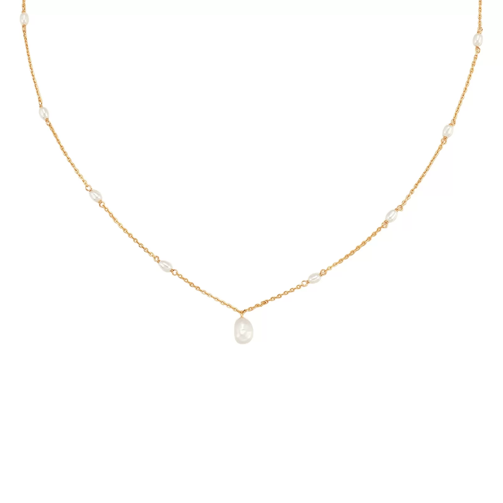 Freshwater Pearl Gold Necklace