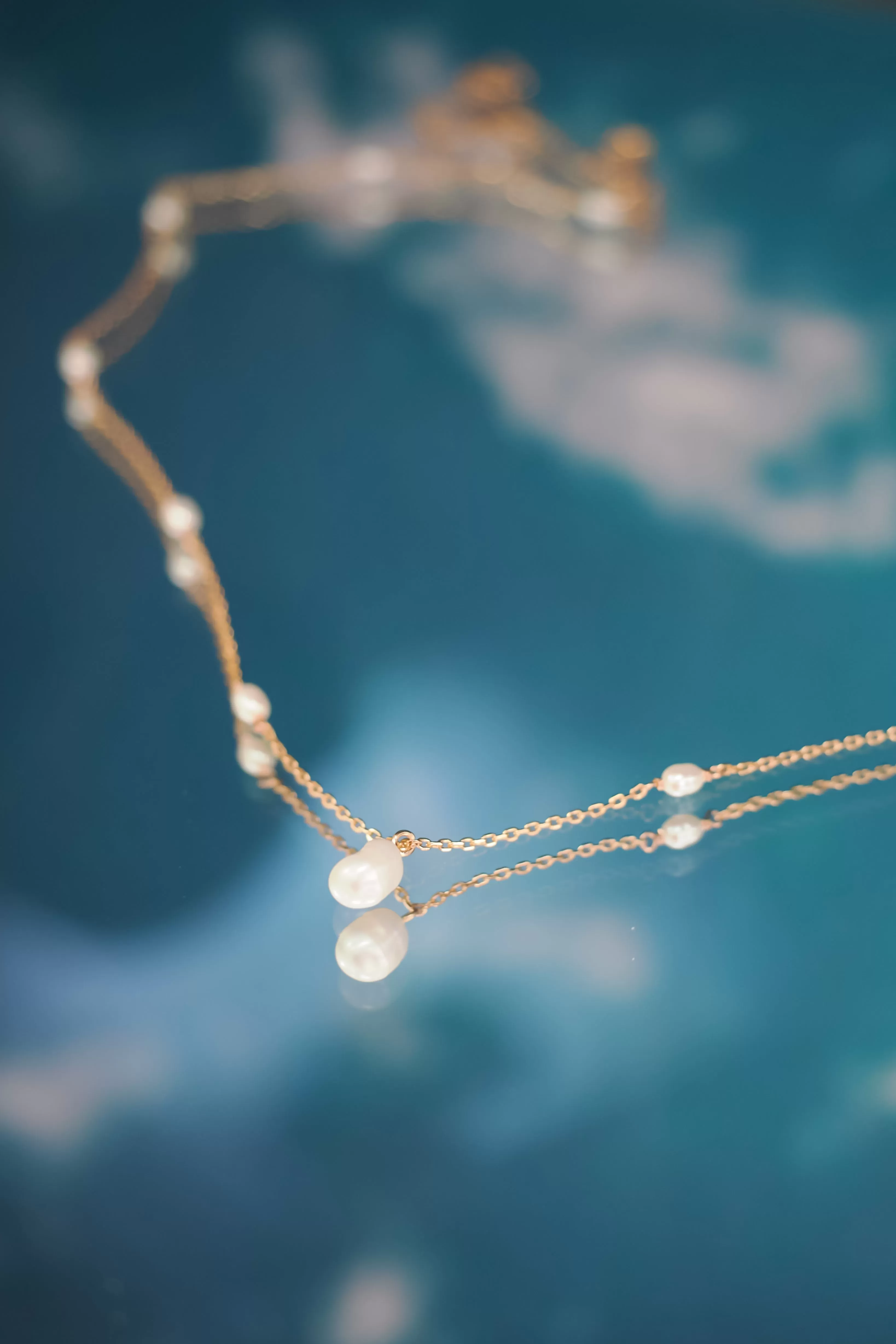 Freshwater Pearl Gold Necklace