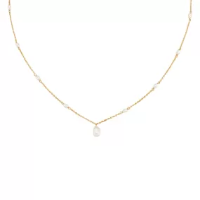 Freshwater Pearl Gold Necklace