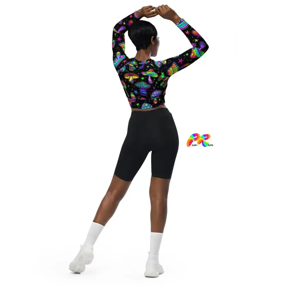 Fungi Dreamscape Rave Crop Top