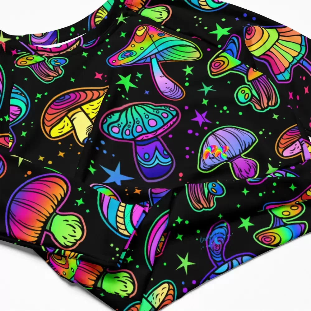 Fungi Dreamscape Rave Crop Top