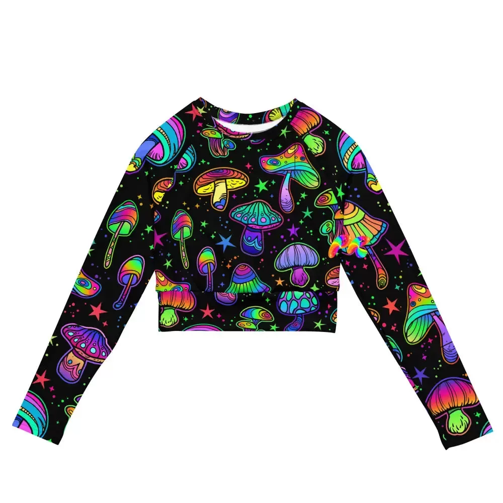 Fungi Dreamscape Rave Crop Top