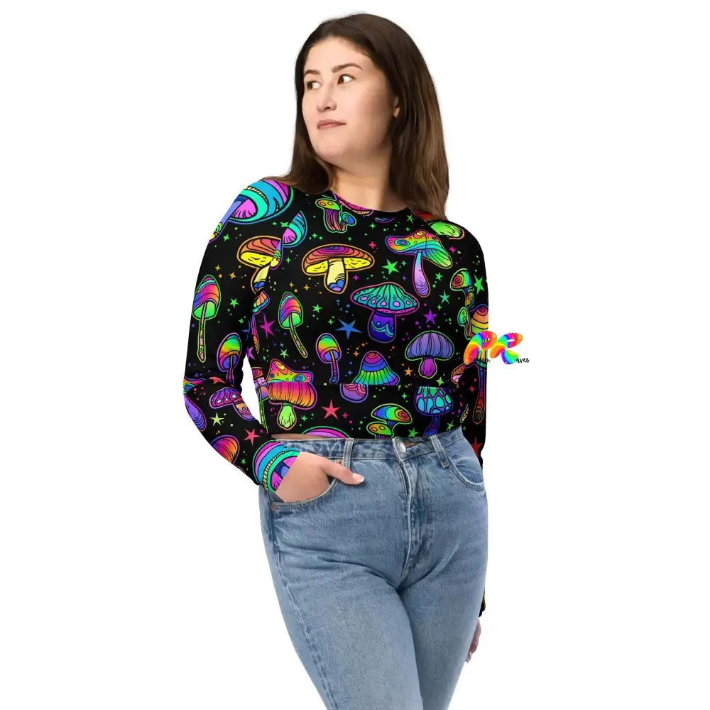 Fungi Dreamscape Rave Crop Top