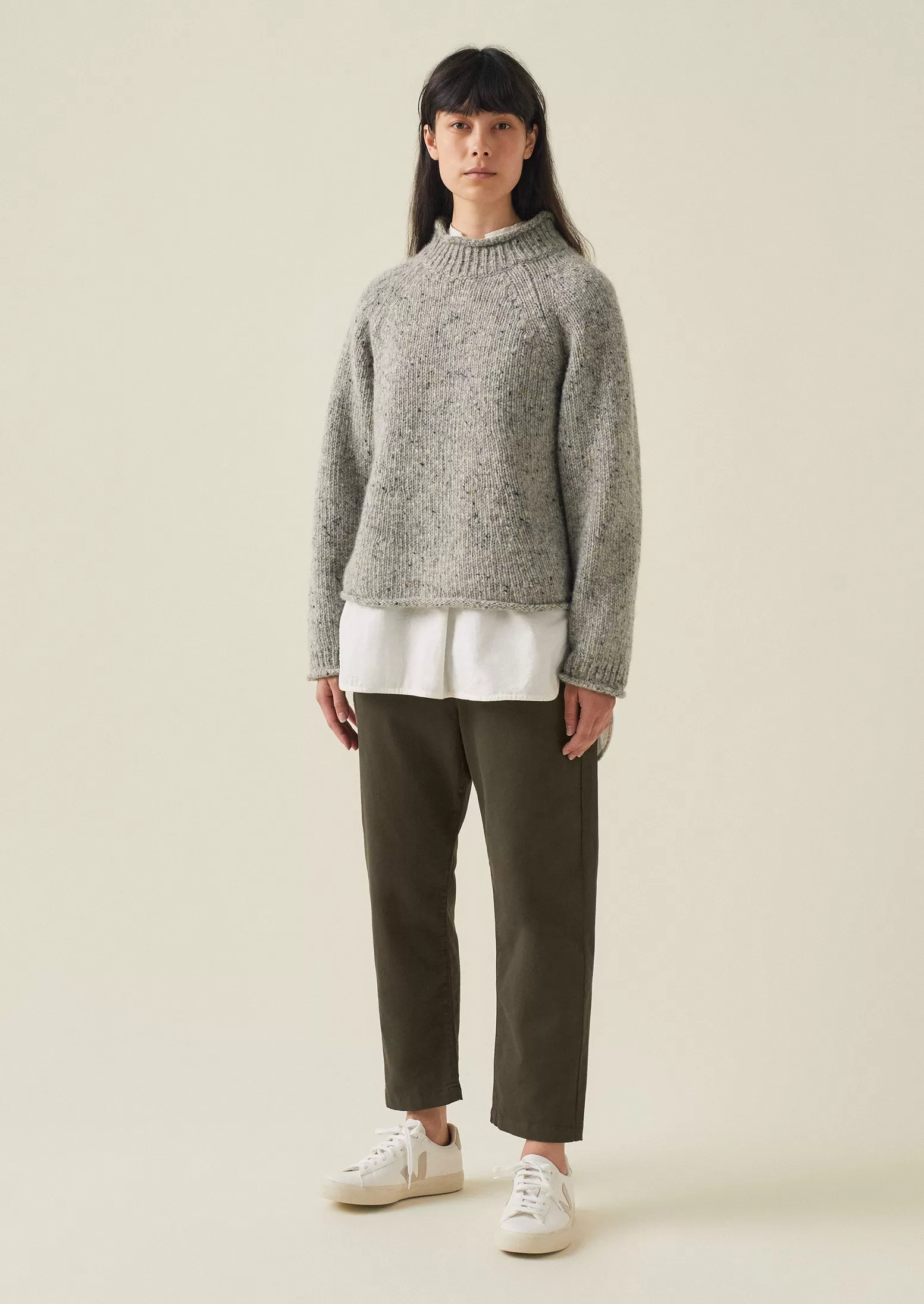 Gabi Cotton Pull On Pants | Loden