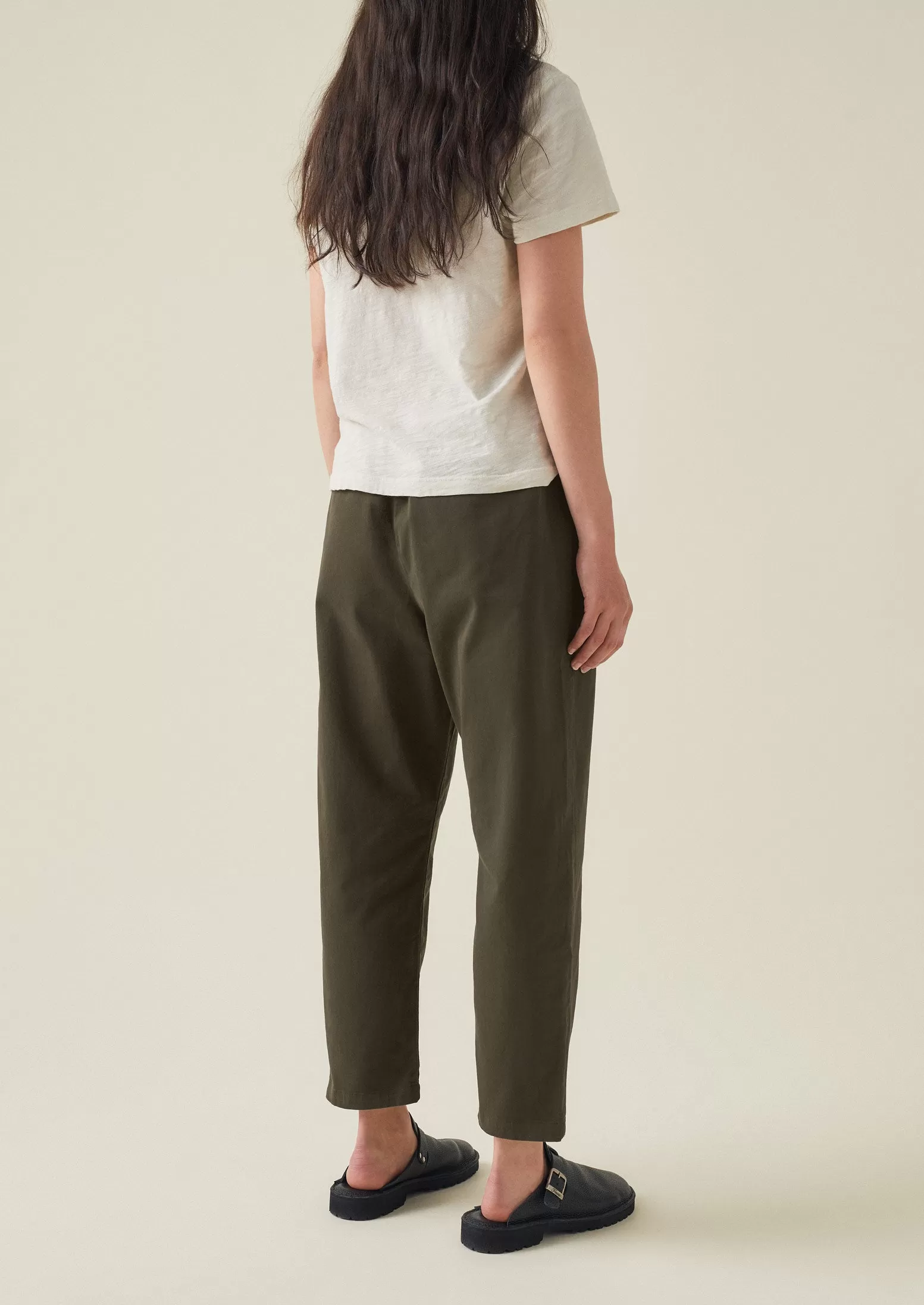 Gabi Cotton Pull On Pants | Loden