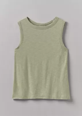 Garment Dyed Organic Cotton Tank Top | Celadon Green