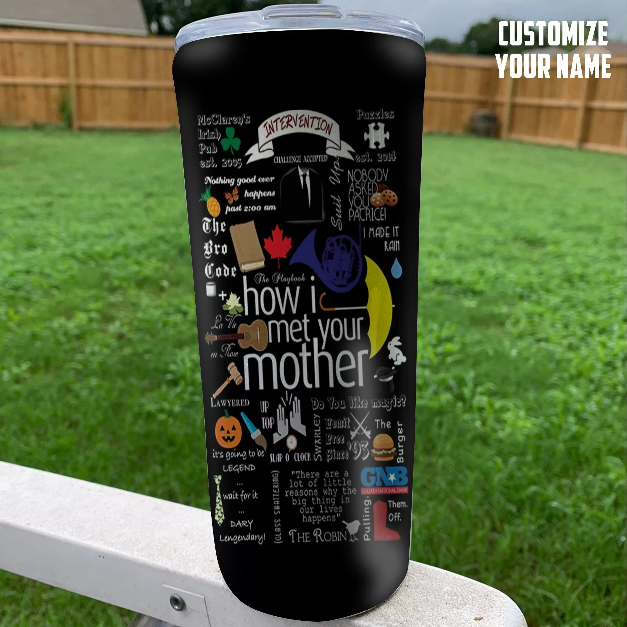 Gearhuman 3D How I Met Your Mother Mothers Day Gift Custom Name Design Insulated Vacuum Tumbler