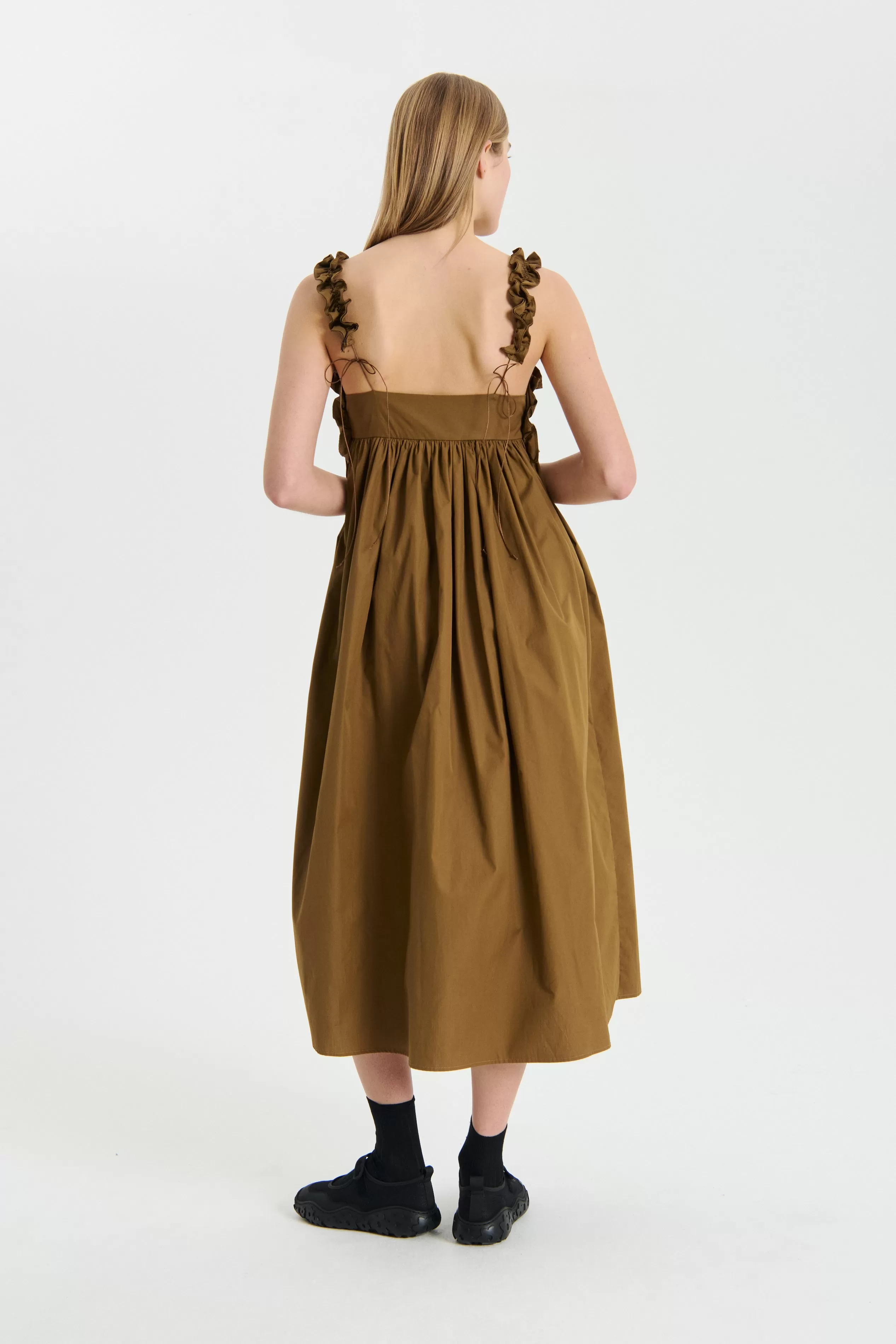 GIOVANNA | DRESS COTTON LIGHT BROWN