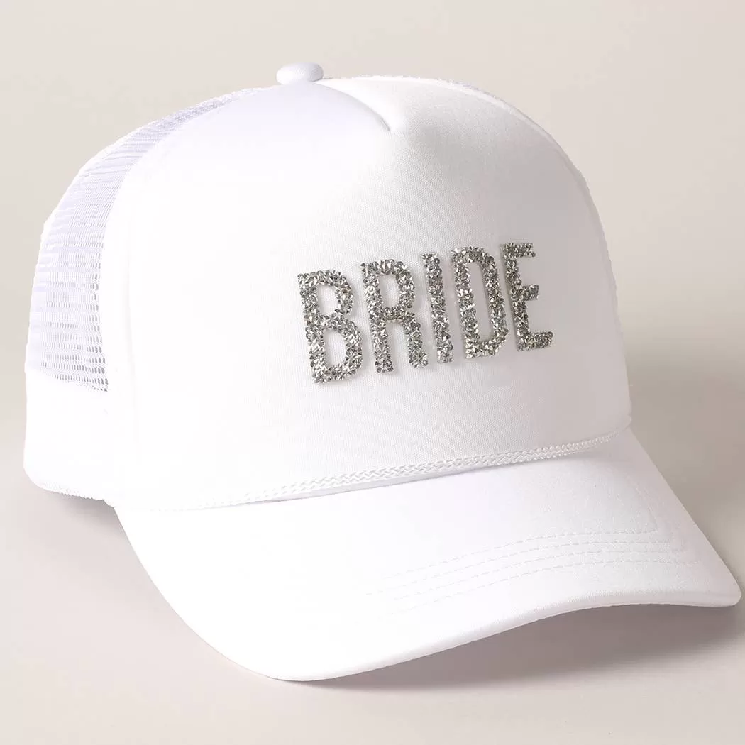 Glitter Letter Bride Patch Foam Trucker Hat