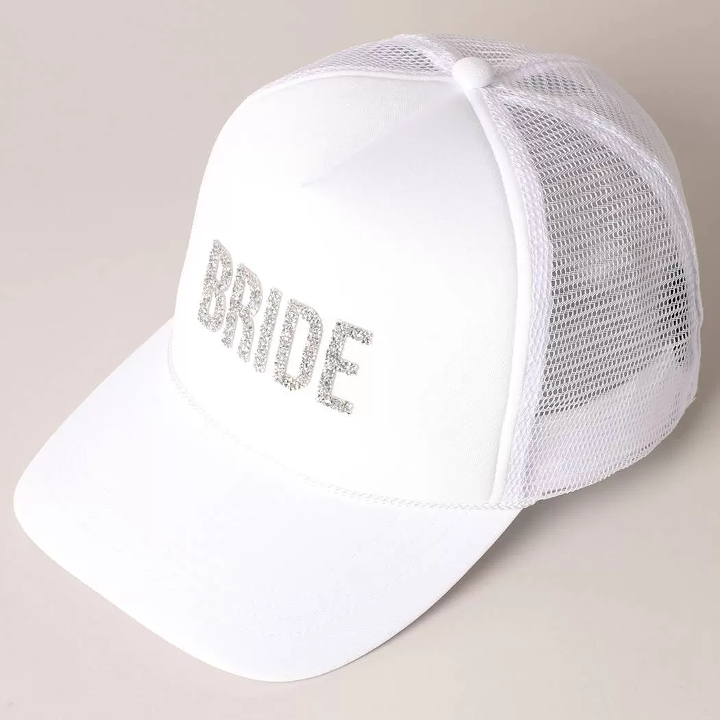 Glitter Letter Bride Patch Foam Trucker Hat