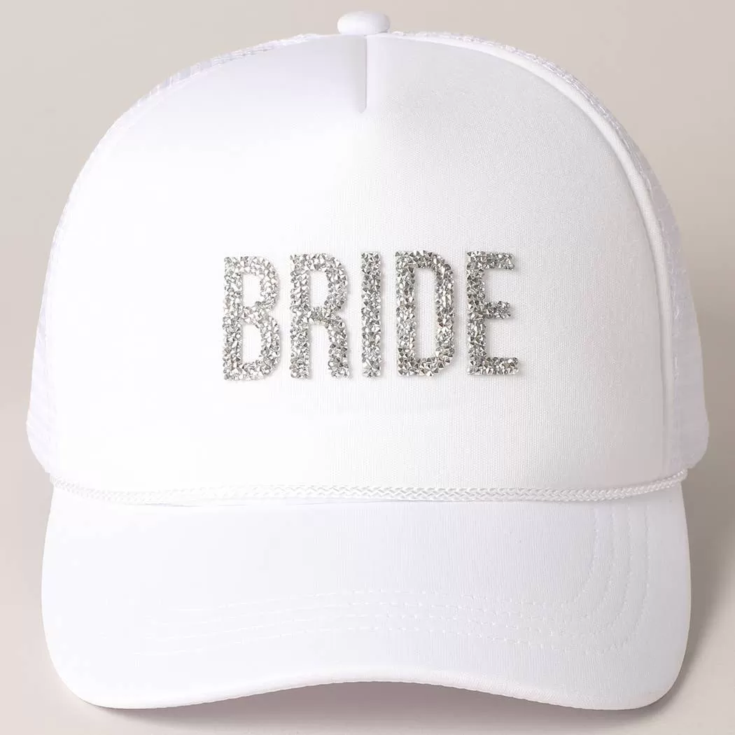 Glitter Letter Bride Patch Foam Trucker Hat