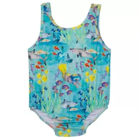 Great Barrier Reef Girls Sleeveless Swimsuit