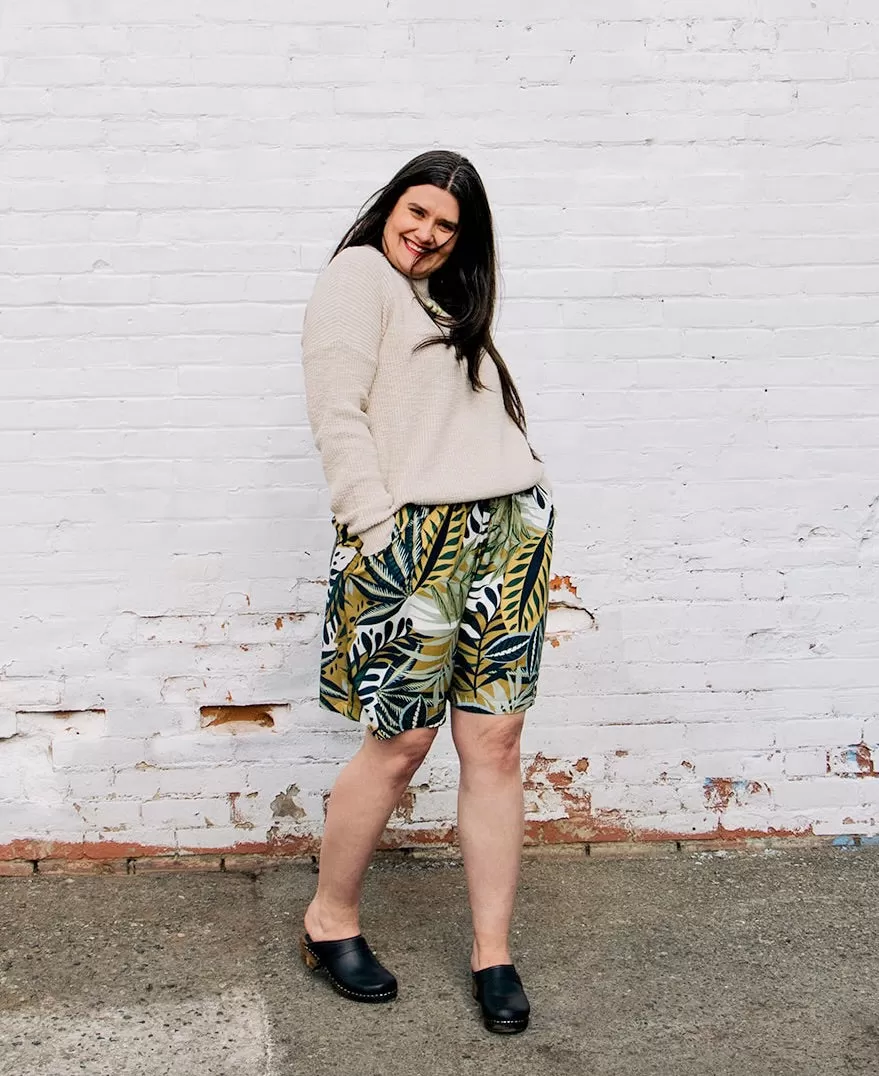 Grenada Culottes in Green Floral