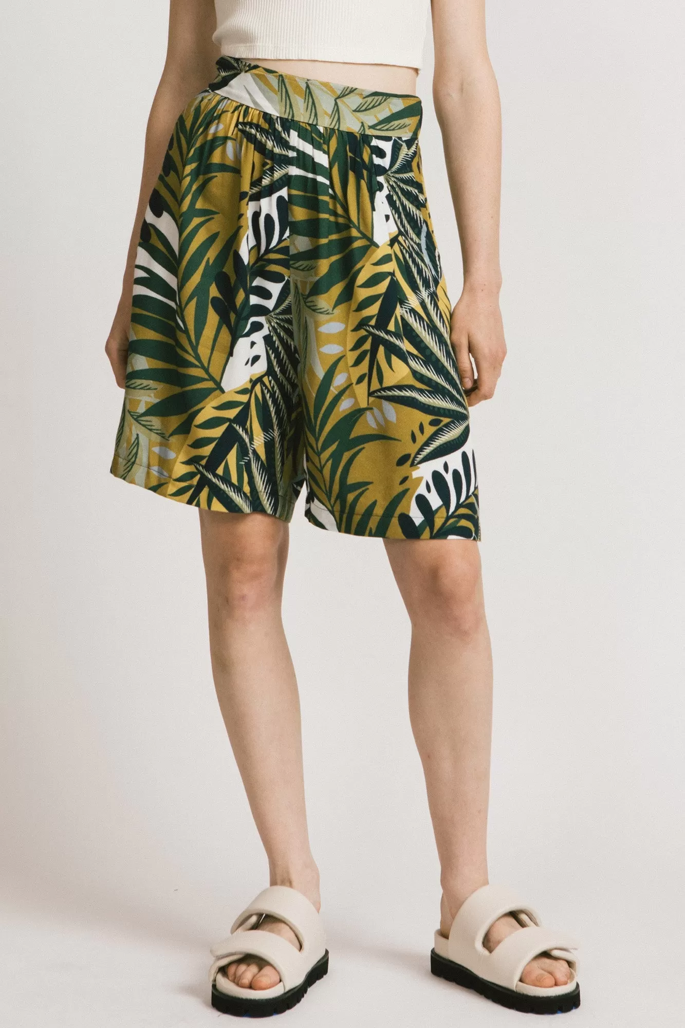 Grenada Culottes in Green Floral