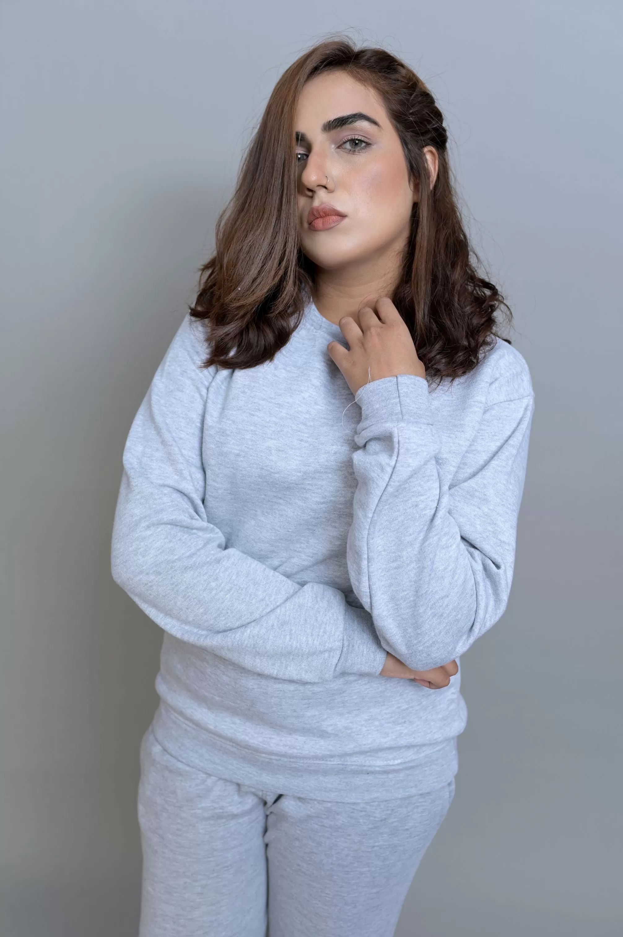 Heather Gray Basic Sweatshirt