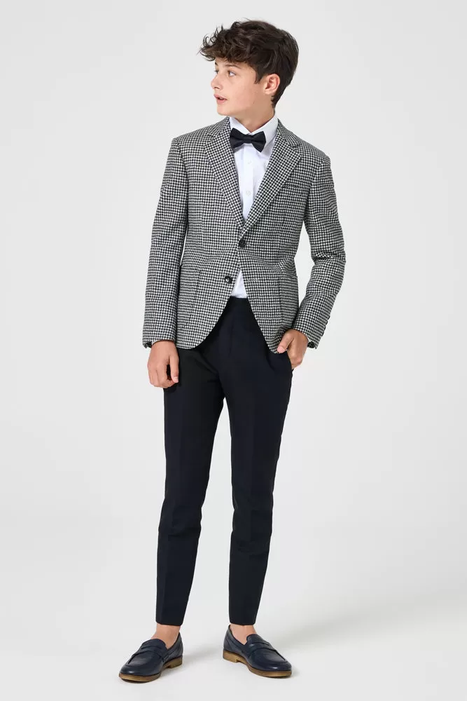 Hendrix Blazer - Black & White Houndstooth Wool