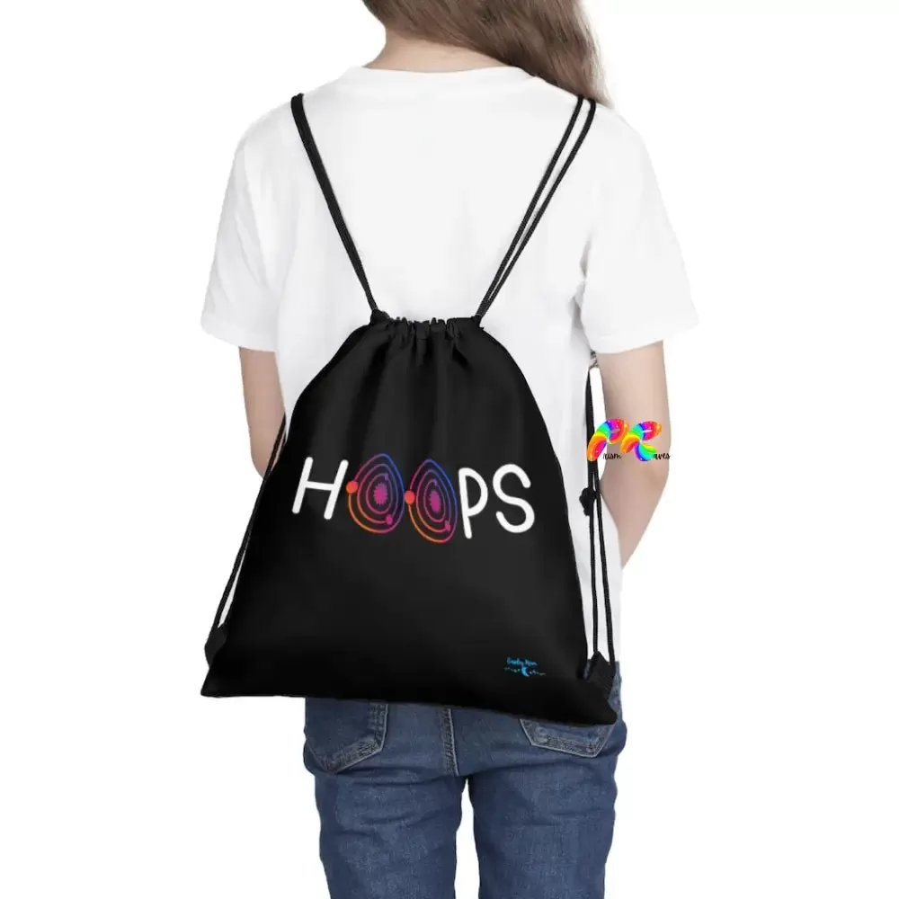 Hoops Black Outdoor Drawstring Bag