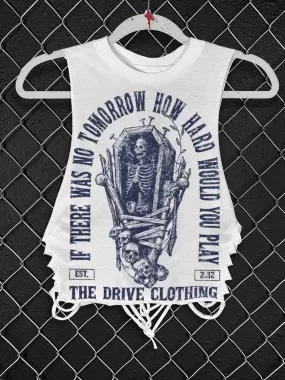 IF THERE WAS NO TOMORROW CROP TANK TOP*WHITE*