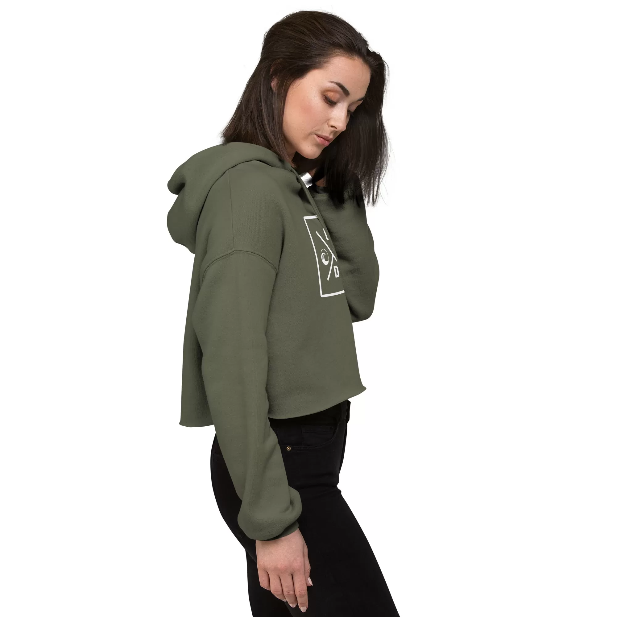 Initials Squared Crop Hoodie