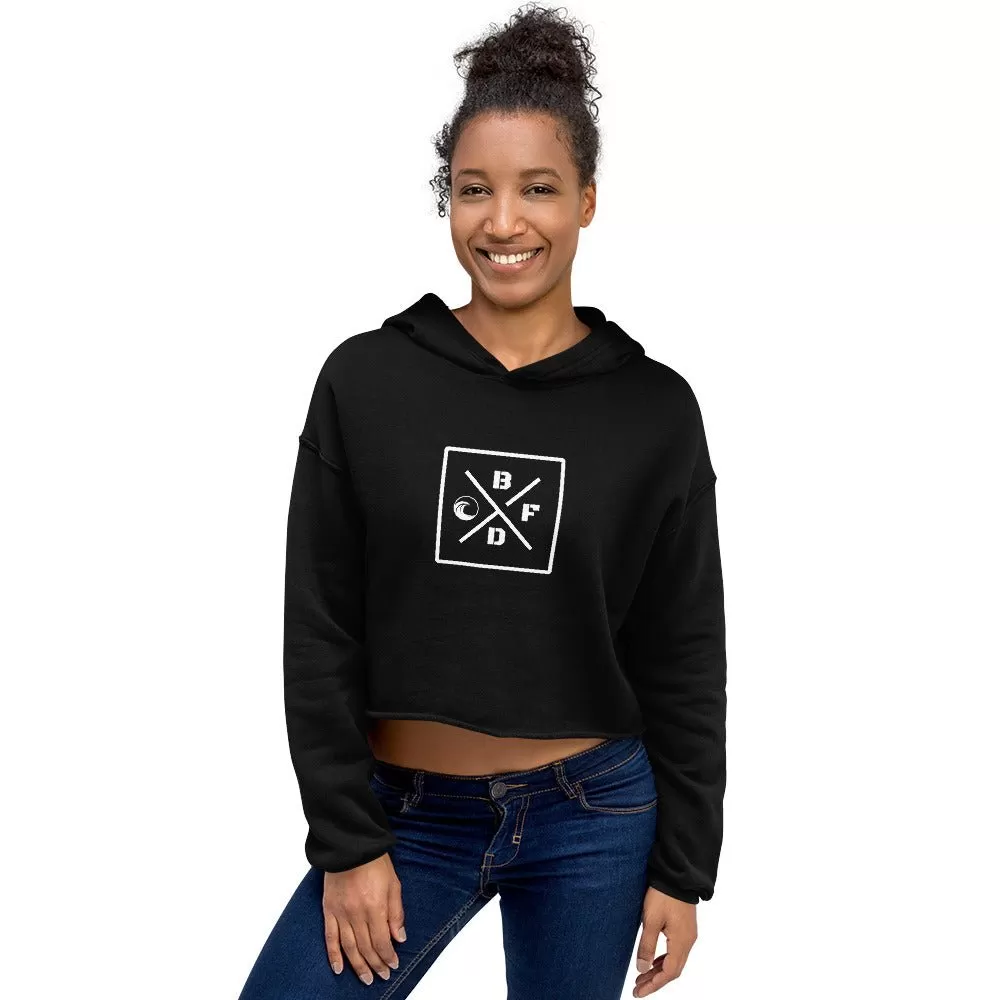 Initials Squared Crop Hoodie