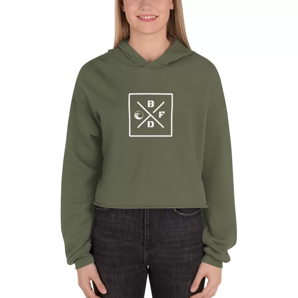 Initials Squared Crop Hoodie