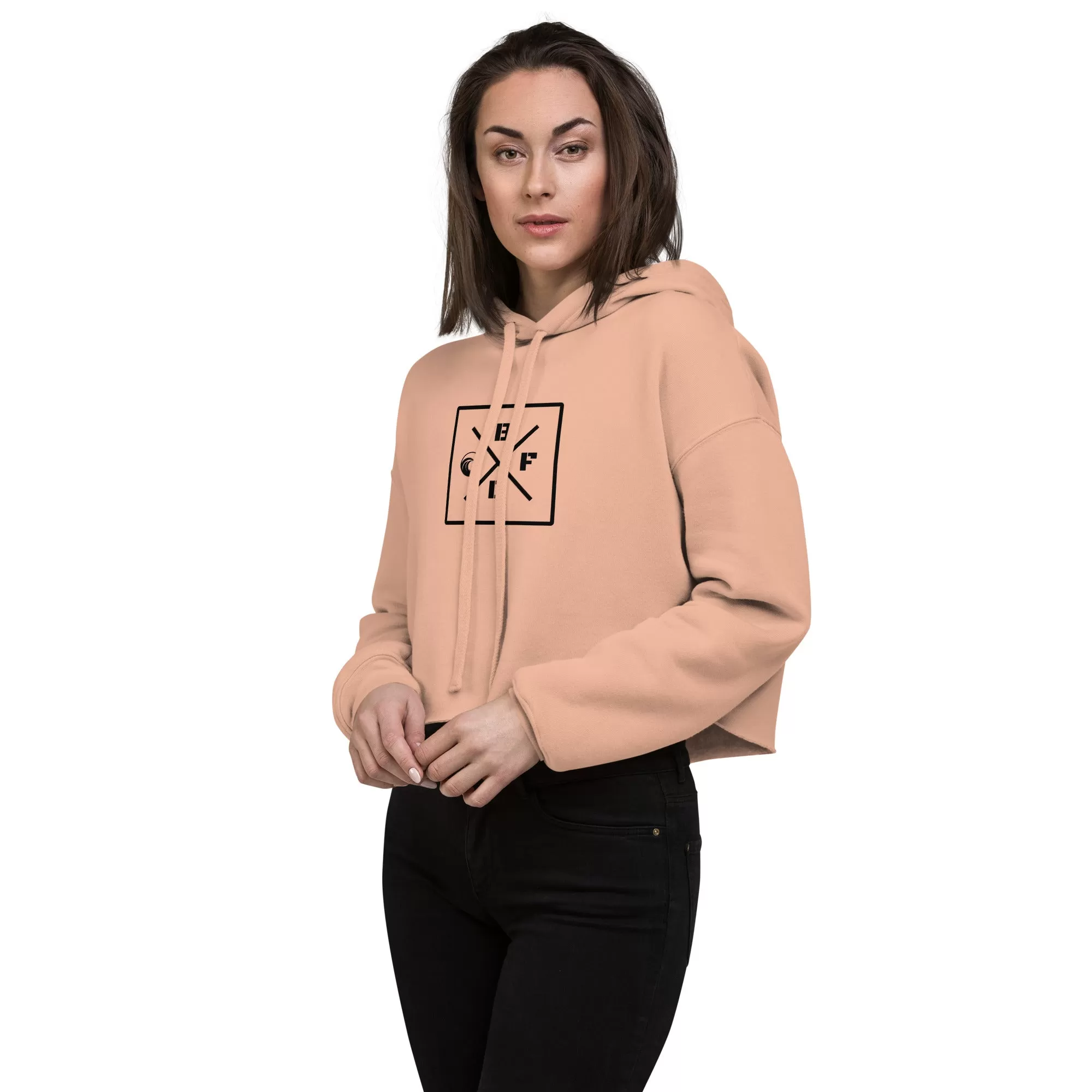 Initials Squared Crop Hoodie