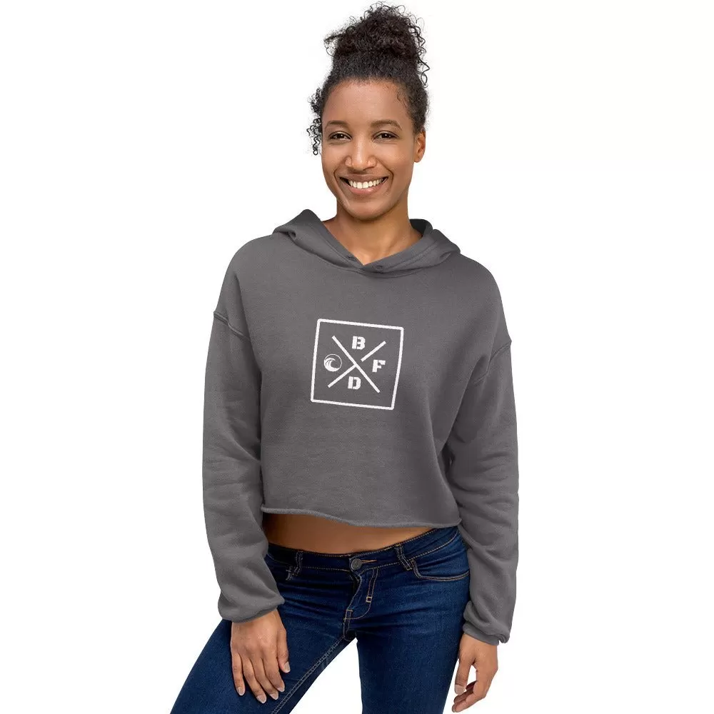 Initials Squared Crop Hoodie