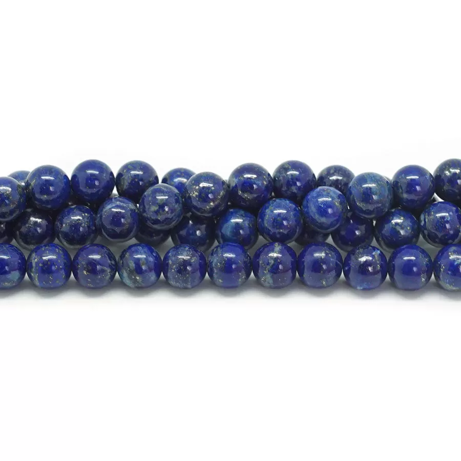 Lapis A Grade 8mm Round - 15-16 Inch