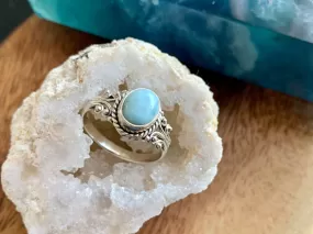 Larimar Fannia Ring