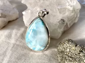 Larimar Naevia Pendant - Chunky Teardrop (One of a kind)