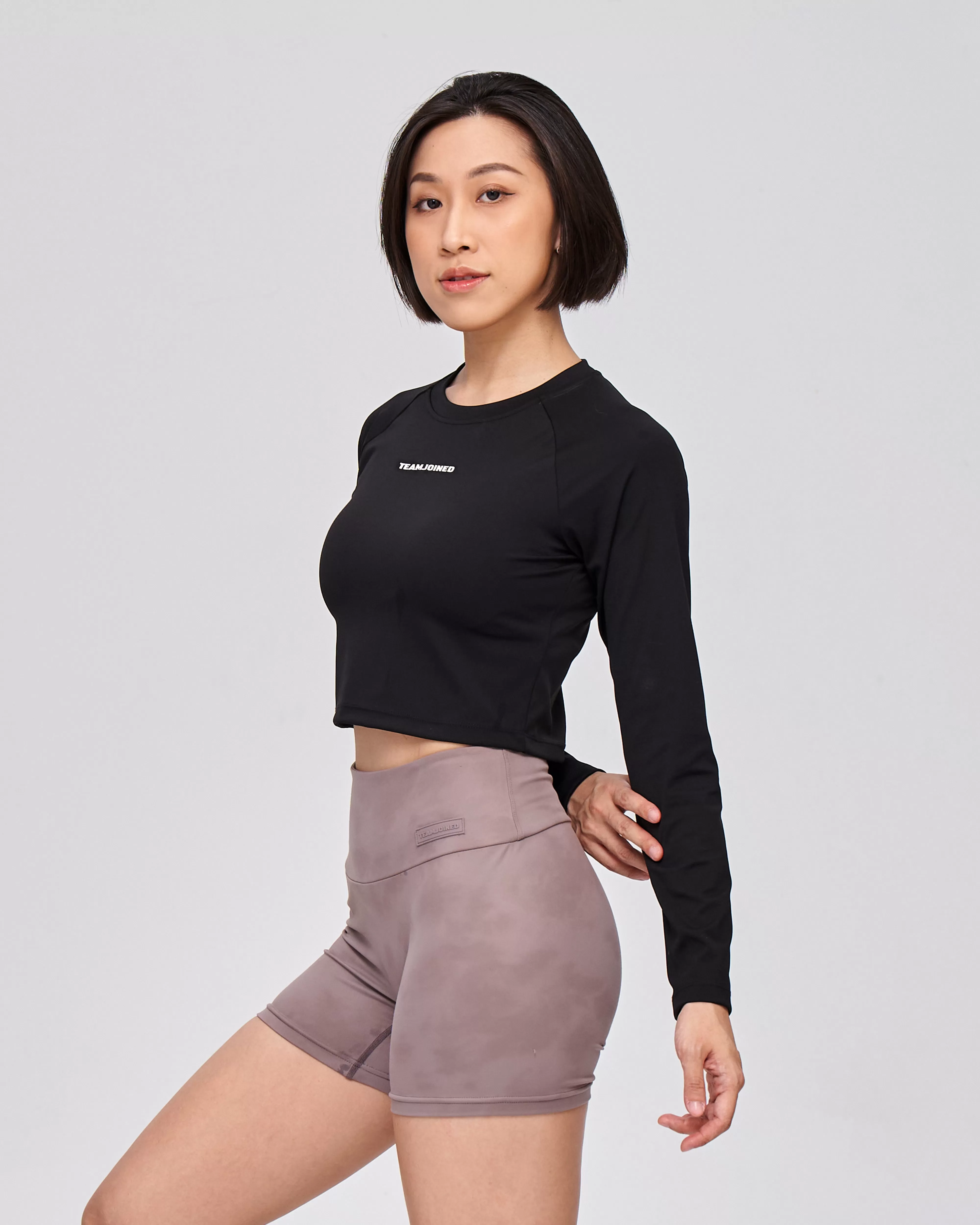 Luxe Raglan Long Sleeve Crop Tee