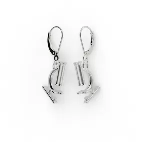 microscope earrings | silver