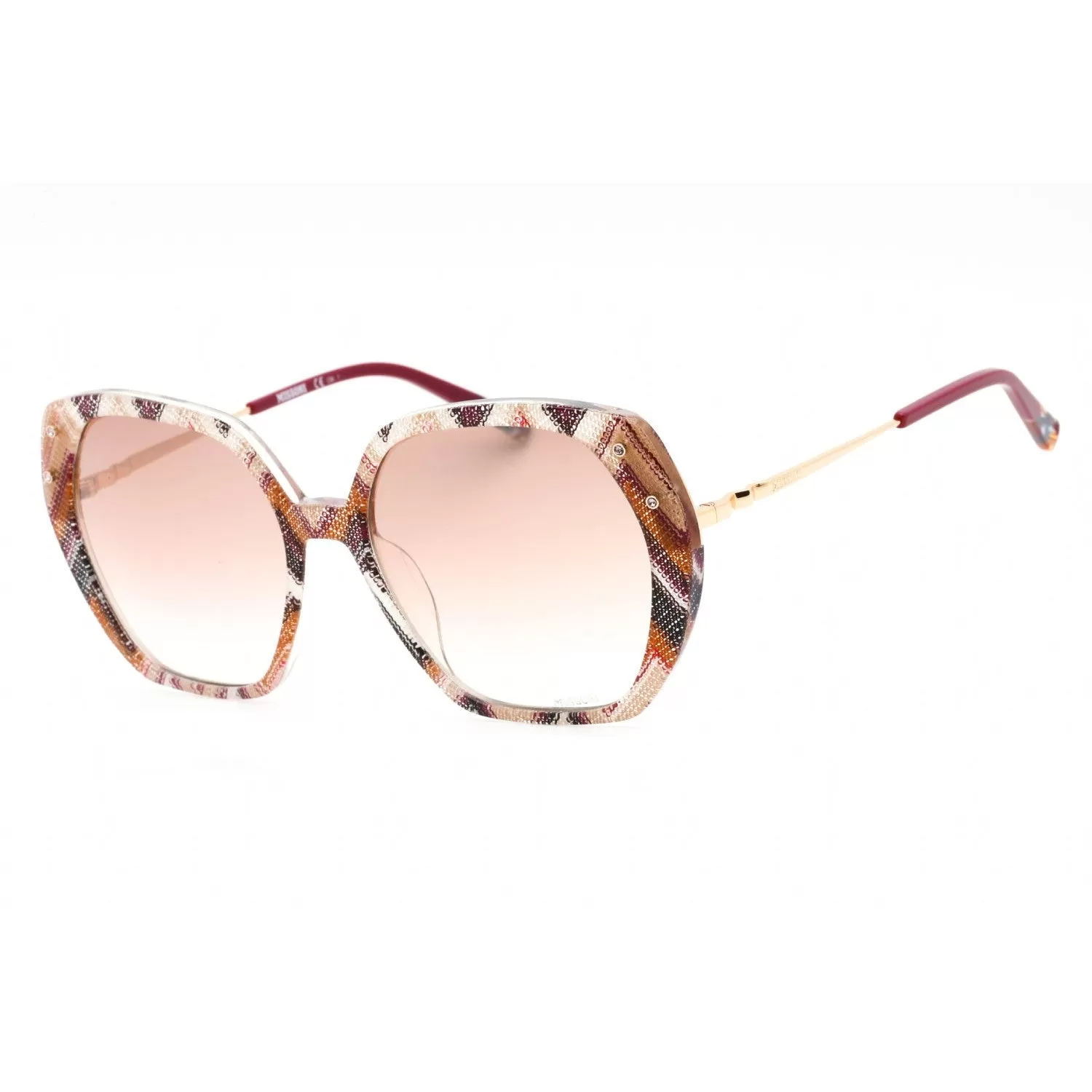 Missoni MIS 0025/S Sunglasses PLUM MULTICOLOR/RED SH SLVER MR Women's