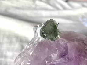 Moldavite Sanaa Ring - Freeform (US 6 & 6.5)