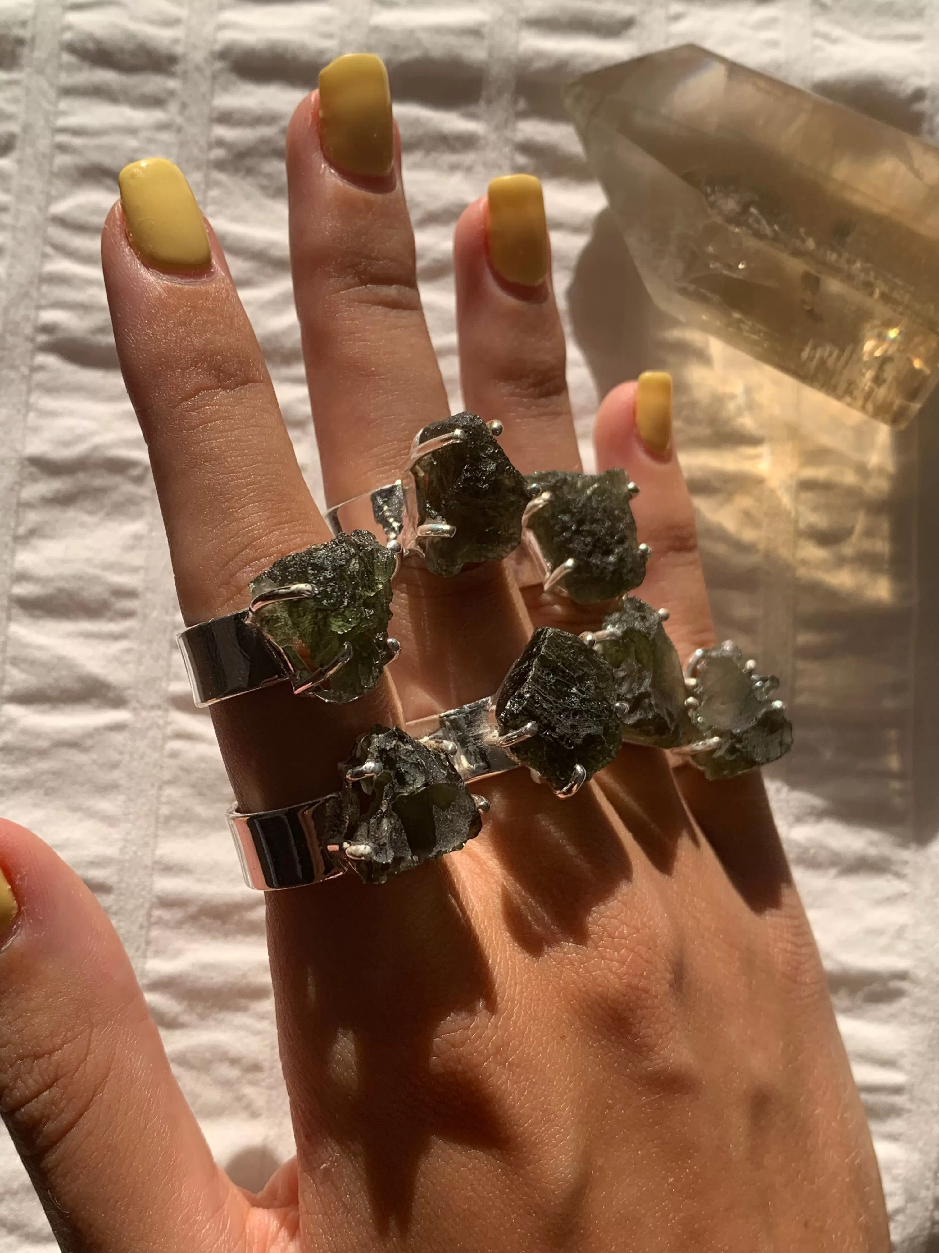 Moldavite Sanaa Ring - Mix