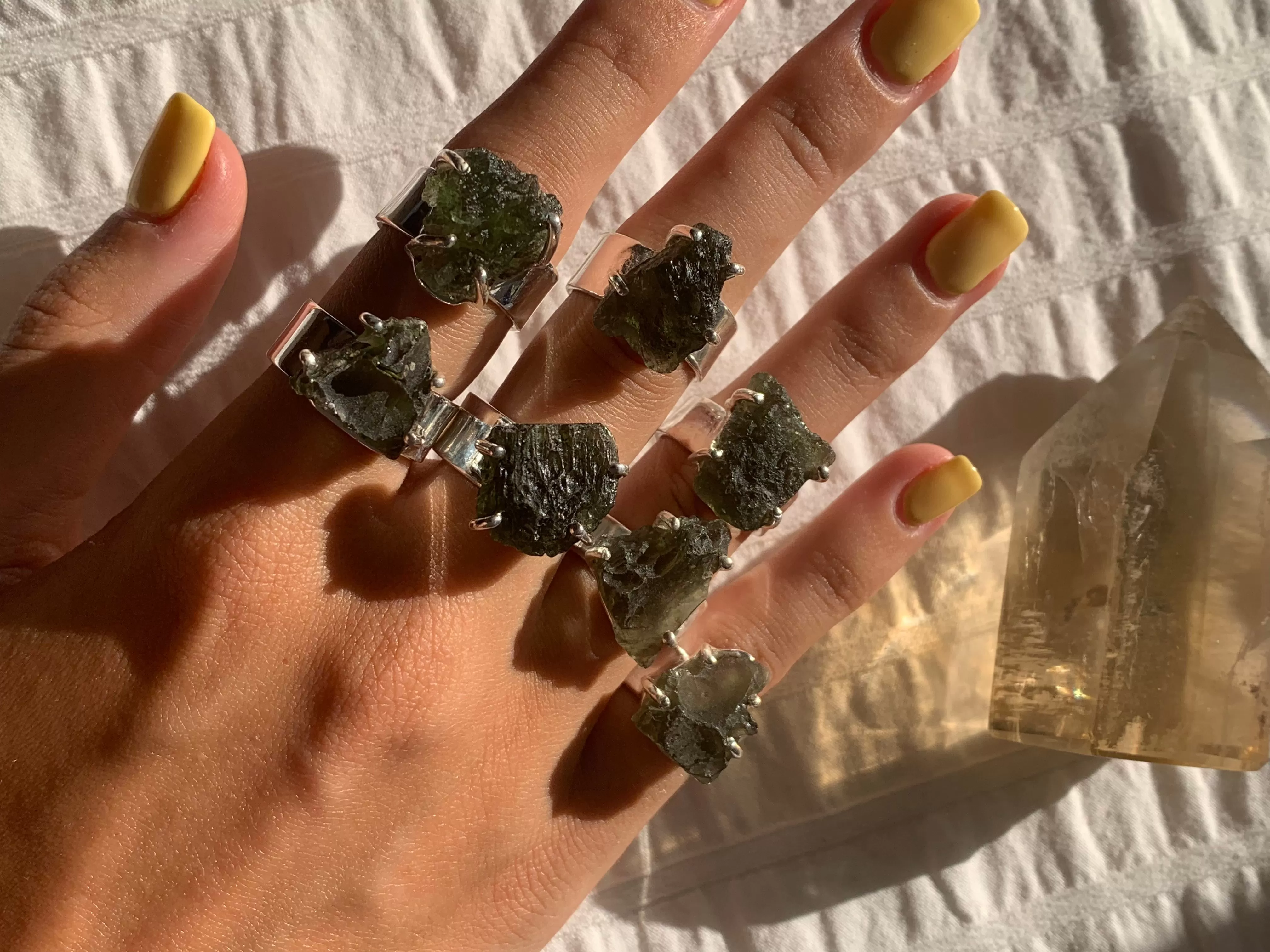 Moldavite Sanaa Ring - Mix