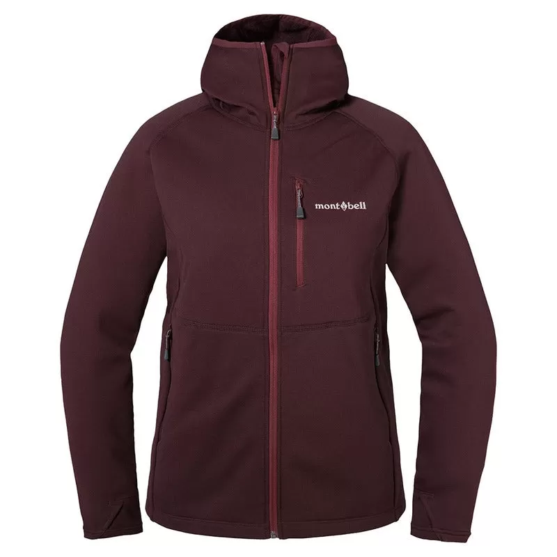 Montbell Jacket Women's Trail Action Hooded - Stretch CLIMAPLUS® Wine Red