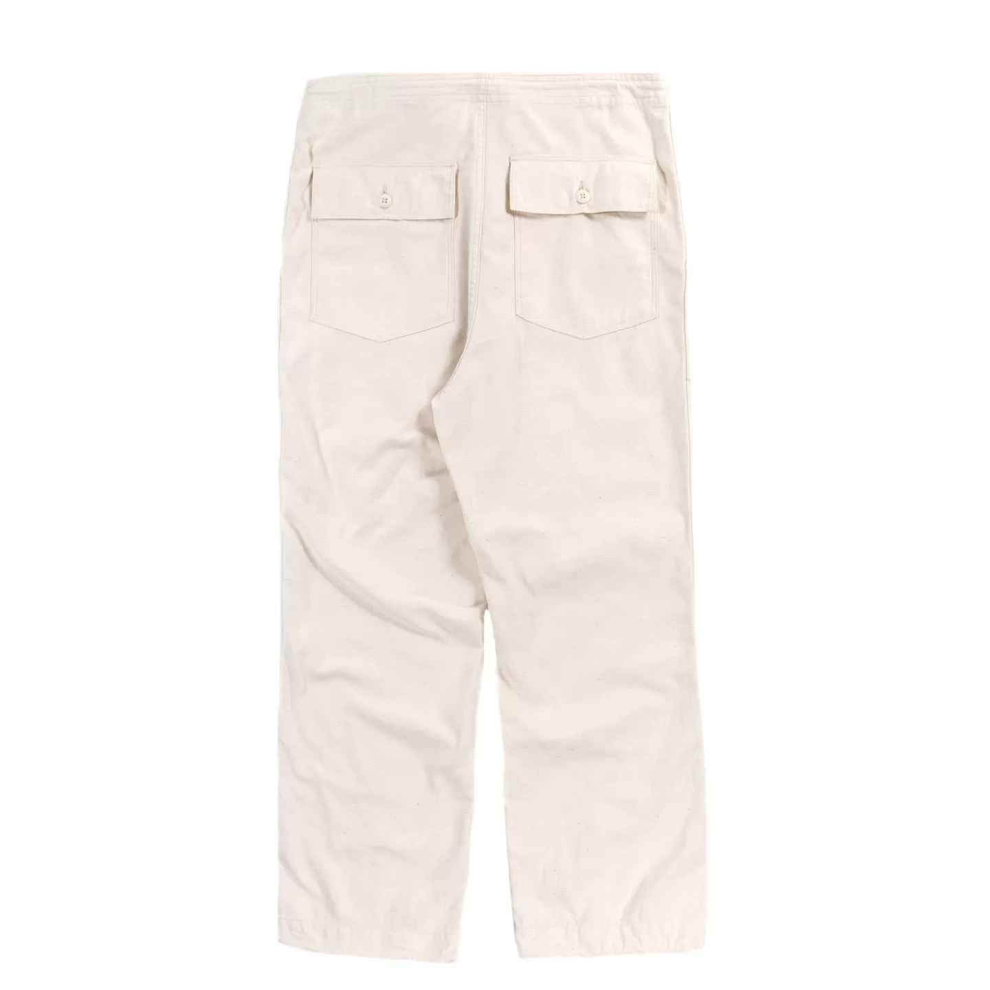 NEEDLES STRING FATIGUE PANT BACK SATEEN WHITE