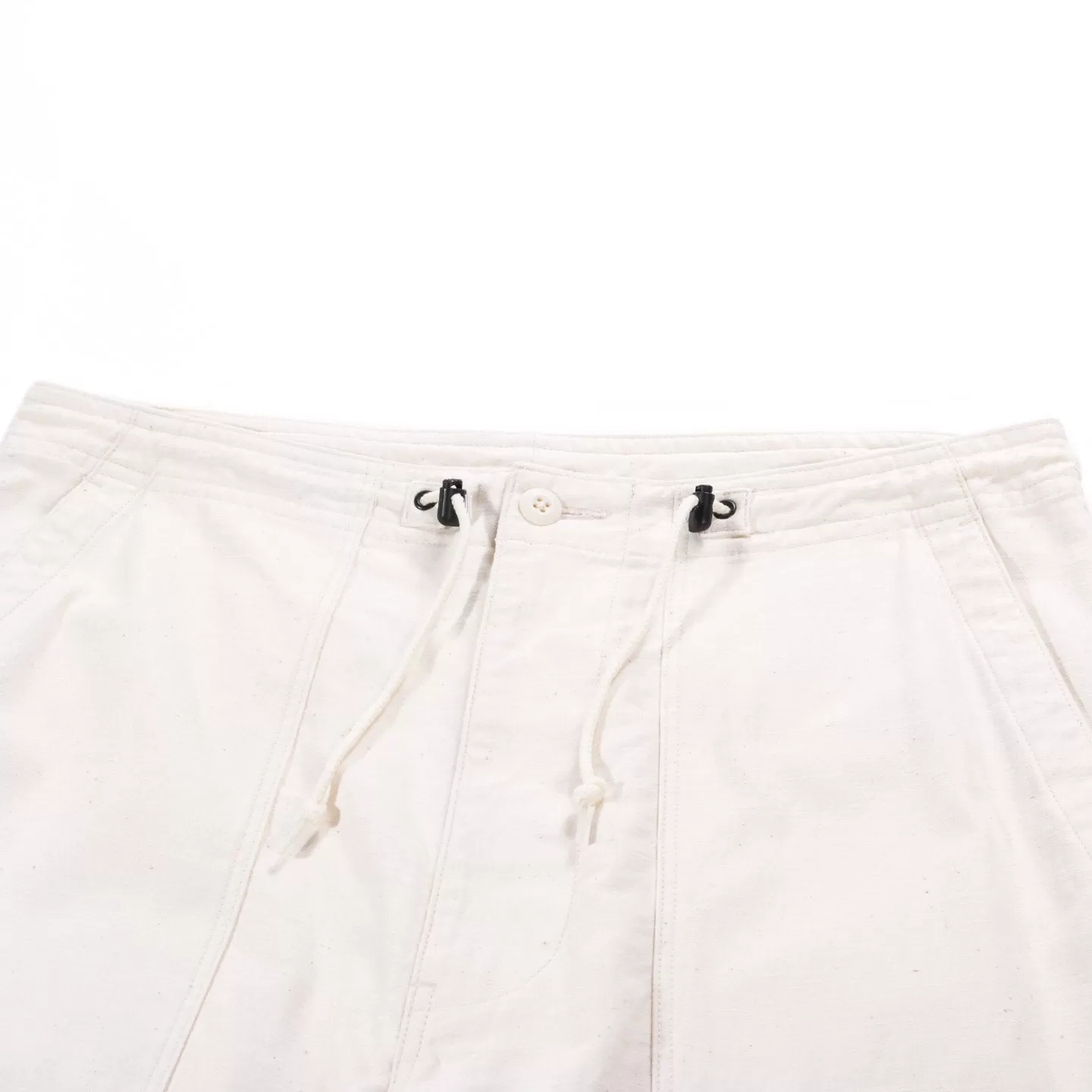 NEEDLES STRING FATIGUE PANT BACK SATEEN WHITE