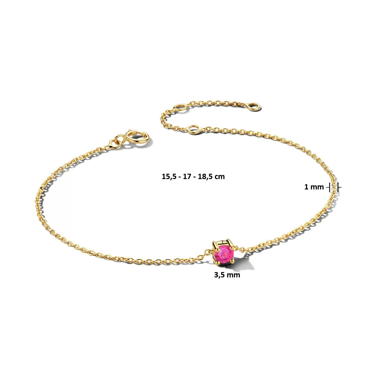 October Birthstone Bracelet 14K Yellow Gold