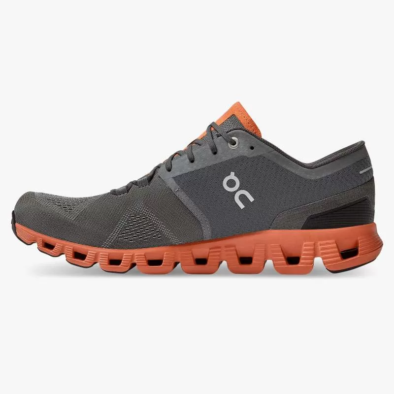 'On Running' Men's Cloud X - Rust / Rock