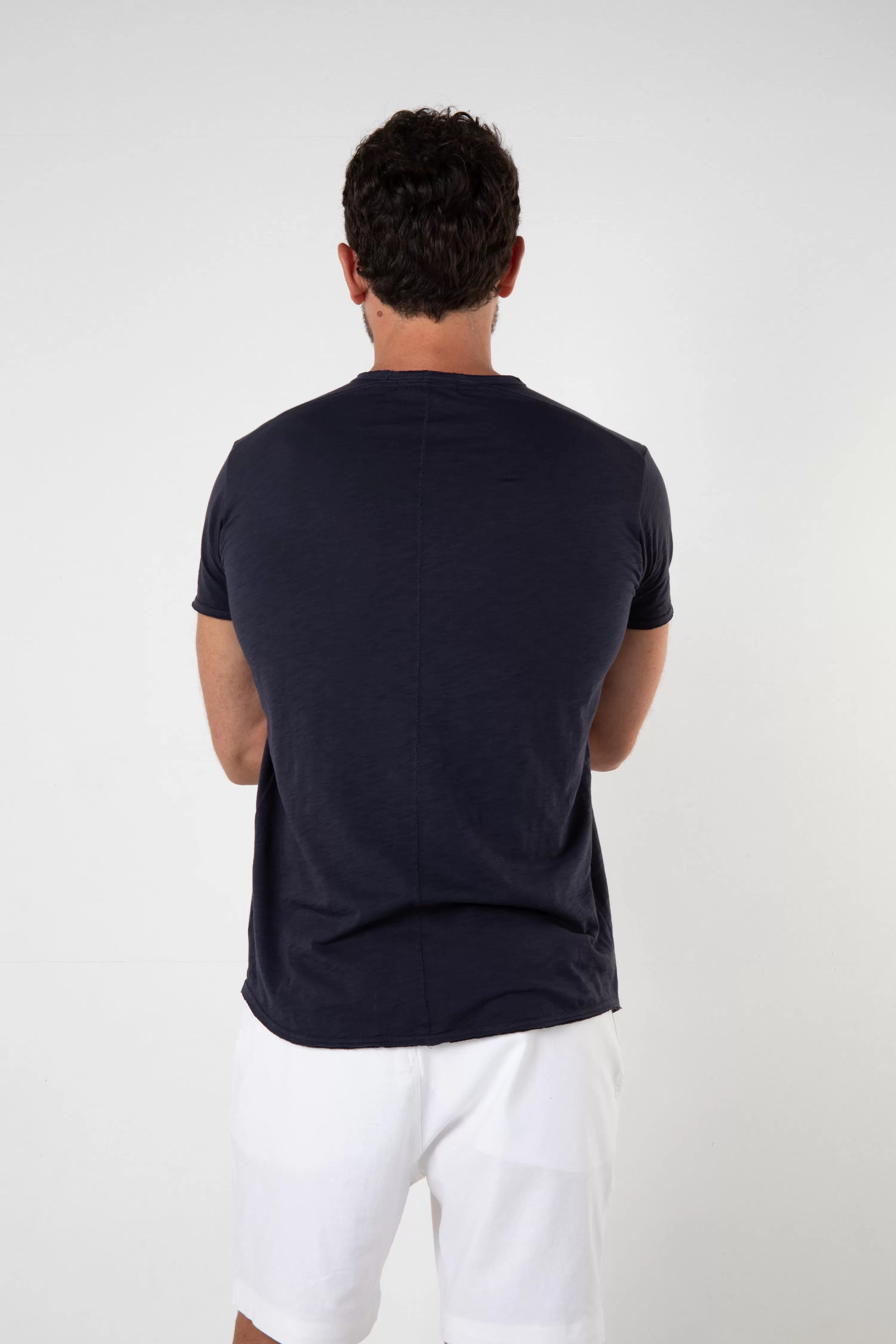 ORTEGA SLUB TEE - NAVY