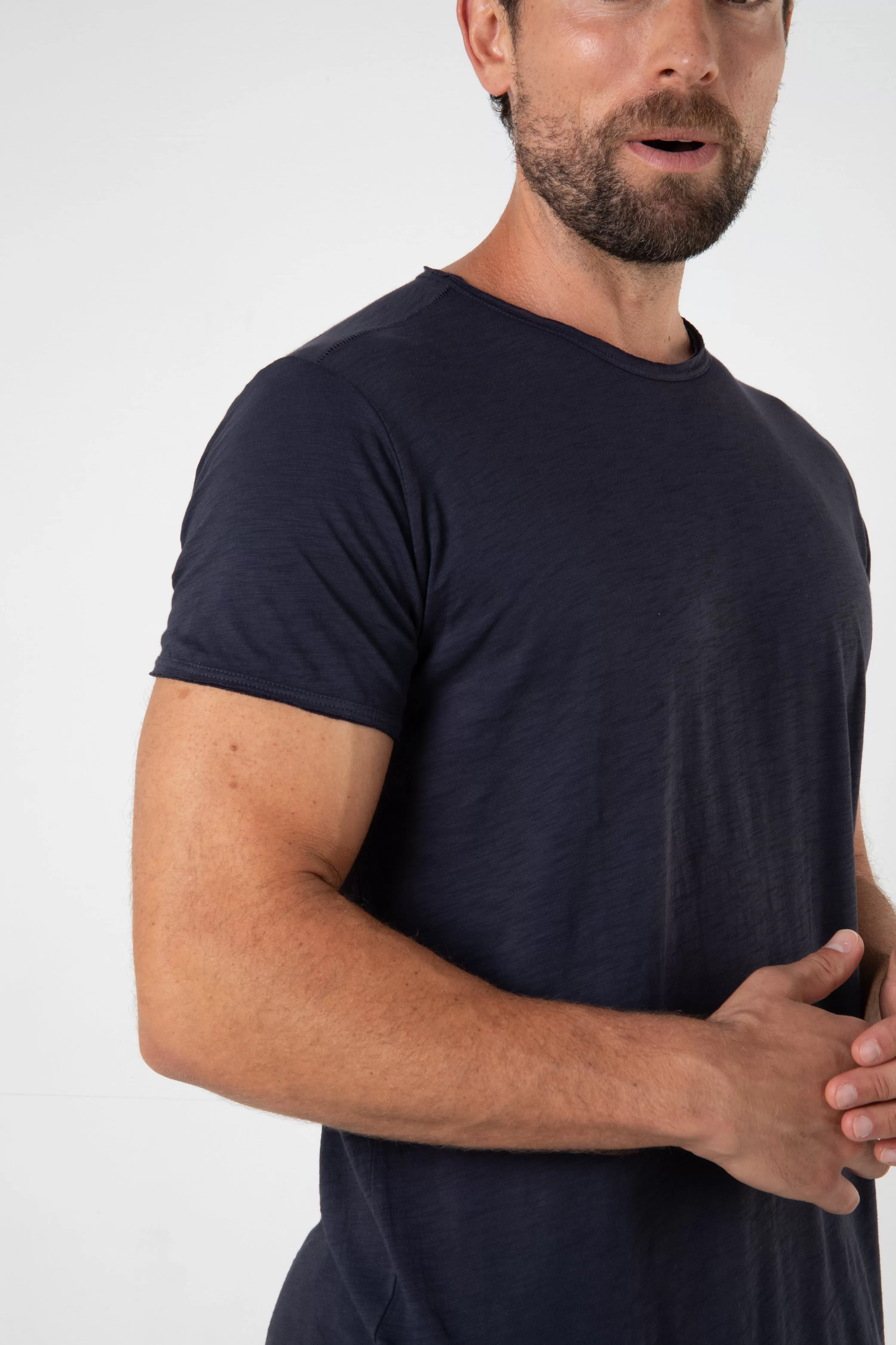 ORTEGA SLUB TEE - NAVY